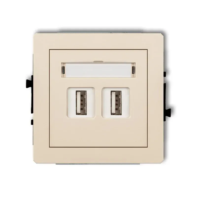 Beżowe gniazdo podwójne USB-AA 2.0 podtynkowe DECO 1DGUSB-2 KARLIK Zamów teraz