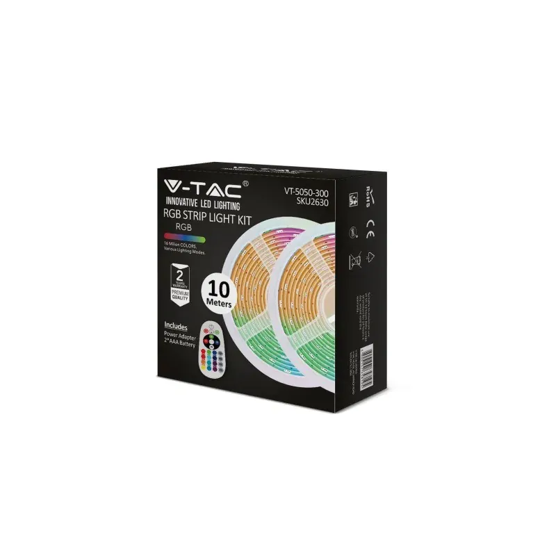 Taśma Led V-Tac Zestaw Rgb Smd5050 2X5Mb Pilot Sterownik Zasilacz Oferta