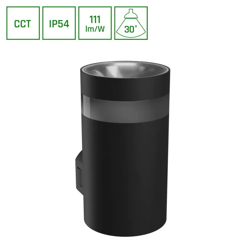 Kinkiet Ścienny elewacyjny Okrągły Czarny Torre Ring 9W CCT 230V Ip54 Zamów dziś