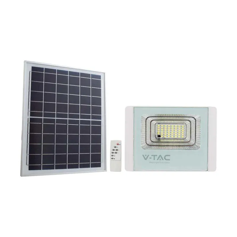Tylko dziś Projektor Led Solarny V-Tac 20W Biały Ip65, Pilot, Timer Vt-60W 4000K 1650Lm