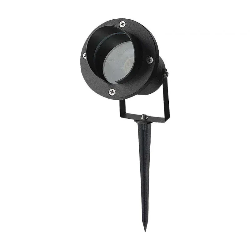 Oprawa Gruntowa Ogrodowa Wbijana Aluminium Gu10 Czarna Z Daszkiem Ip65 V-Tac Vt-7704 3 Lata Gwarancji Ostatnie sztuki