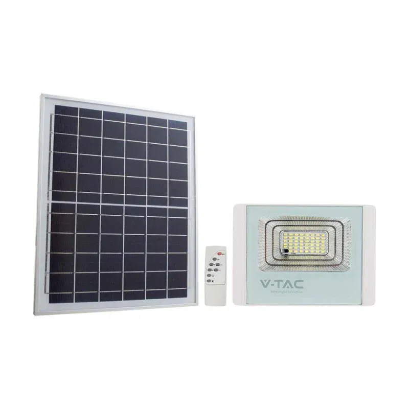 Projektor Led Solarny V-Tac 16W Biały Ip65, Pilot, Timer Vt-40W 4000K 1050Lm Nowy