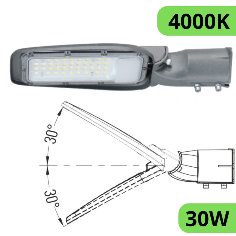 Lampa Uliczna Premium 30W 4000K 130Lm/W Ip65 Dostępne od ręki