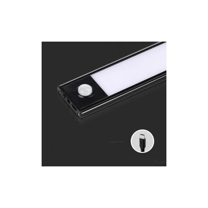 Wybór klientów Oprawa Podszafkowa V-Tac 2W Led Czarna Czujnik Ruchu Ładowanie Usb 40Cm Vt-8142 3000K 160Lm