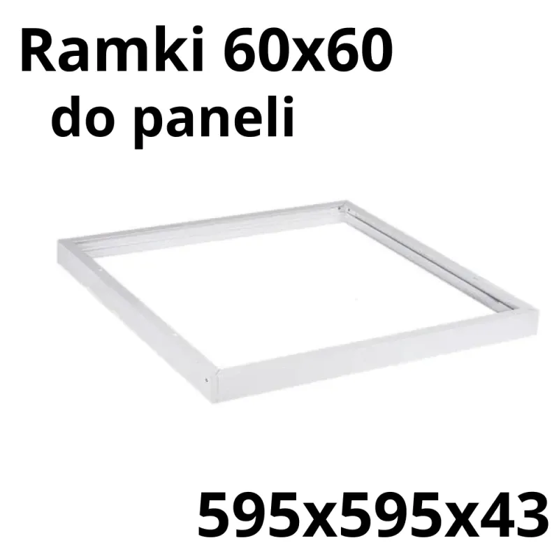 Ramka Natynkowa Do Montażu Panelu Led 60X60 - Biała Ostatnie sztuki