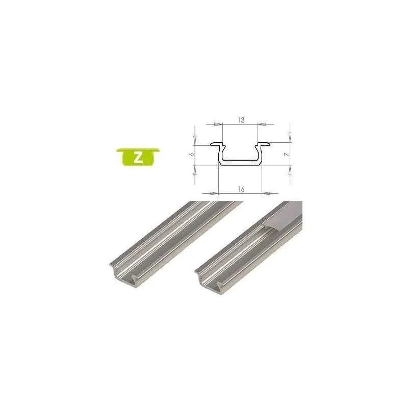 Zamów teraz Profil Aluminiowy Do Taśm Led - Wpuszczany Typ Z Lumines - Srebrny - 1 Metr
