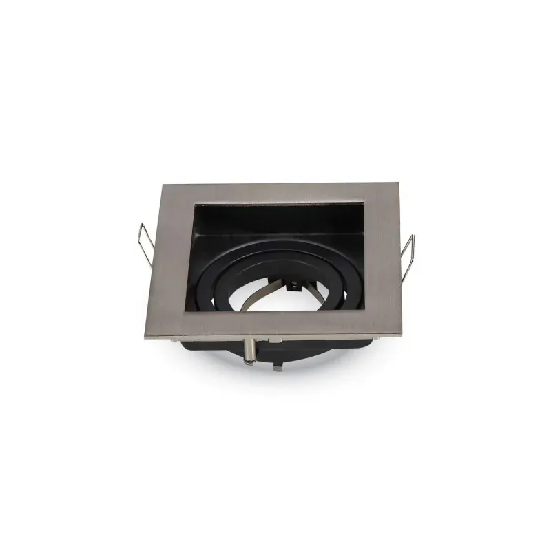 Ekspresowa dostawa Oprawa Oczko V-Tac Aluminiowa Gu10 Kwadrat Satyna/Czarna Vt-781
