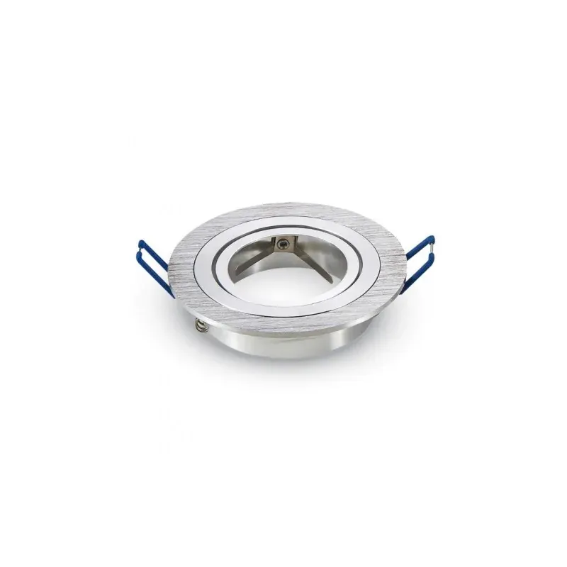 Tani Oprawa Oczko V-Tac Aluminiowa Odlew 1Xgu10 Okrągła Aluminium Szczotkowane Vt-782