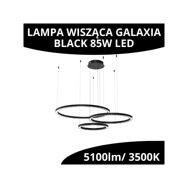 Lampa Wisząca Galaxia Black 85W Led Tylko do końca tygodnia