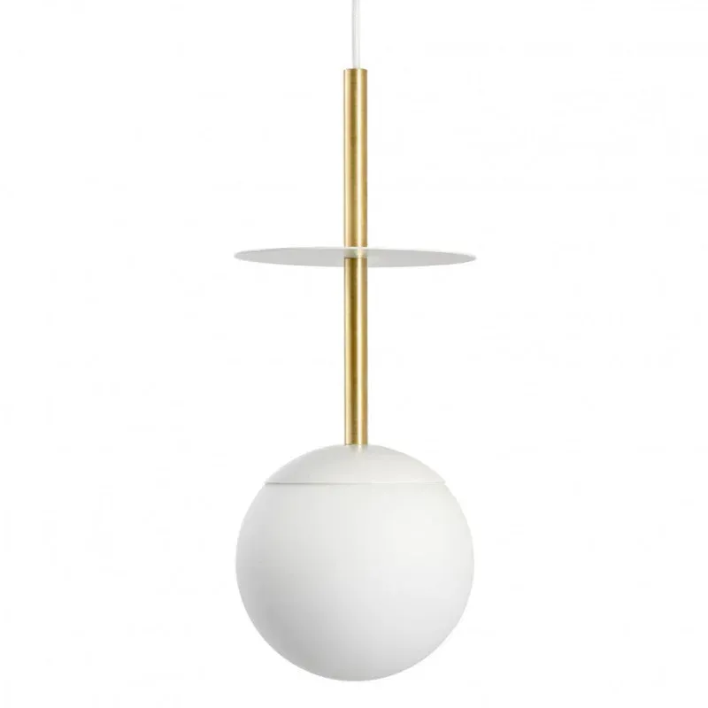 Ekspresowa dostawa Plaat A Brass Biała Sufitowa Lampa Wisząca Z Mosiądzem