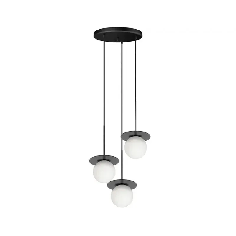 Najlepsza cena Borra B 3P Czarna Potrójna Sufitowa Lampa Wisząca
