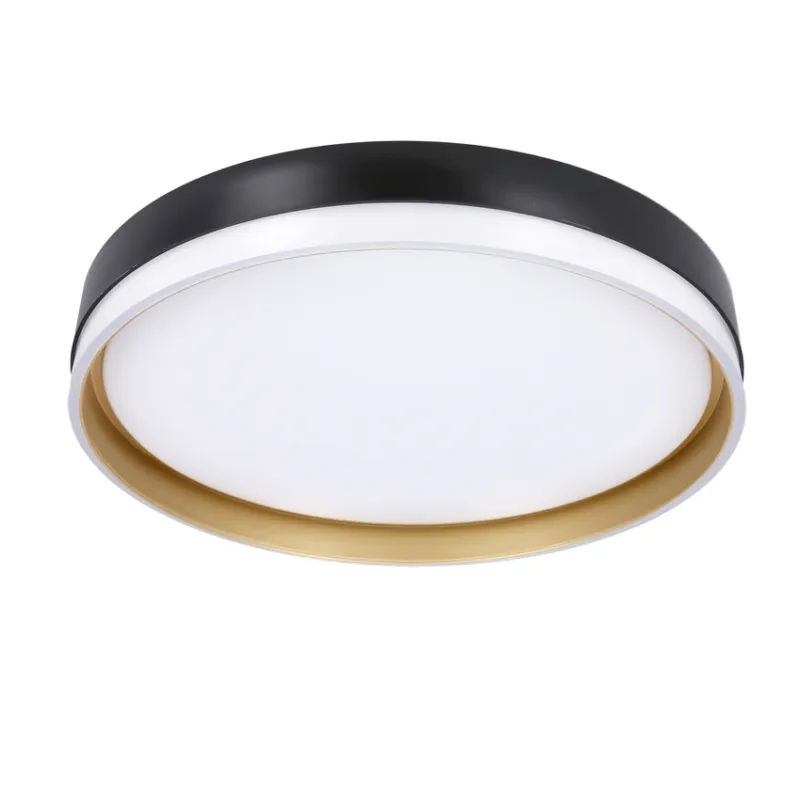 Plafon LED Manhattan okrągły 38 cm 4000K IP20 czarno-biało-złoty Nowość