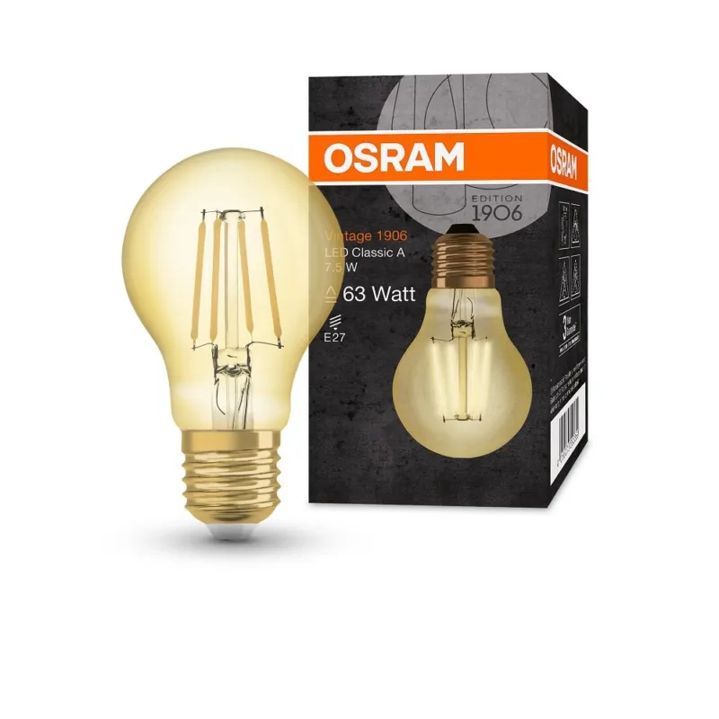 Taniej Żarówka led E27 7,5w 865lm 2500k vintage A63 Osram