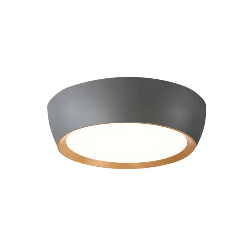 Plafon LED ABRUZZO okrągły 40 cm 4000K szaro-drewniany do kuchni i łazienki Oferta limitowana