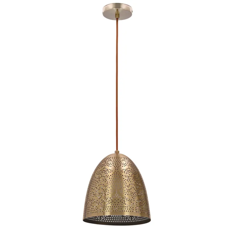 Lampa wisząca Sfinks metalowa ażurowy stożek brązowa do salonu 1xE27 Tylko do końca tygodnia