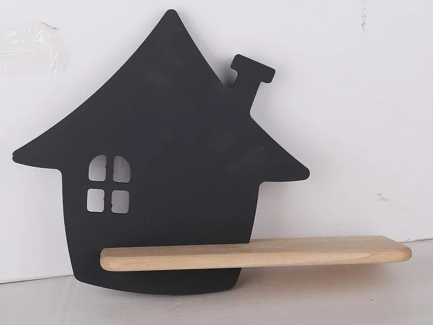 Kinkiet House dziecięcy z półką LED zintegrowany 5W 4000K czarny Ekspresowa dostawa