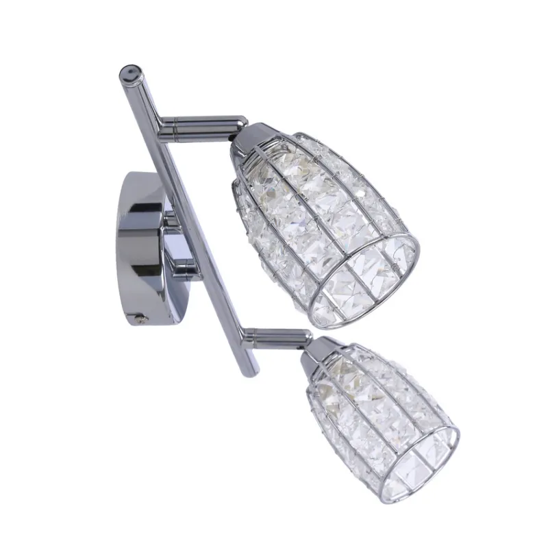 Bezpieczne zakupy Shiba lampa sufitowa listwa chromowy 2x15w g9 klosz bezbarwny
