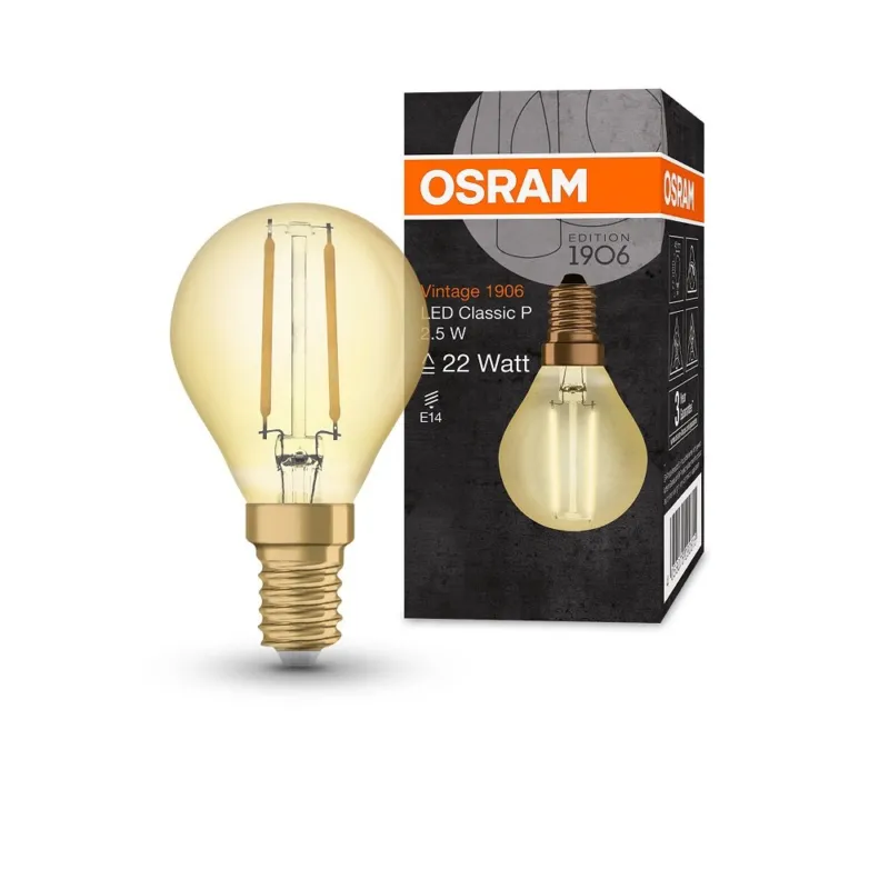 Żarówka led E14 2,5W 220lm 2400k vintage P22 Osram Obniżka ceny