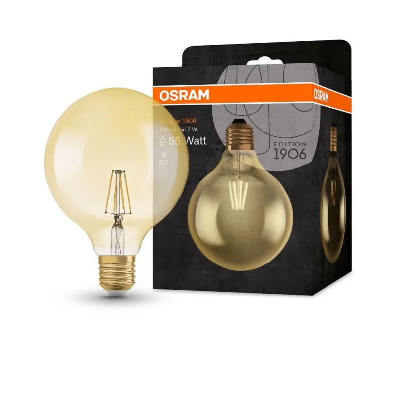 żarówka led E27 6,5W 720lm 2400K vintage globe125 52 Osram Dodaj do koszyka