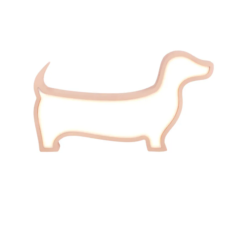Rabat Lampka Dog do pokoju dziecięcego IQ Kids LED nocna różowa