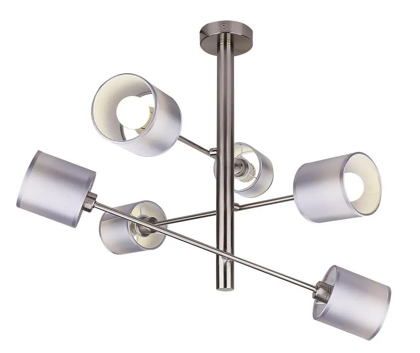 Kup teraz Lampa sufitowa Sax z abażurami regulowana 6-punktowa do salonu