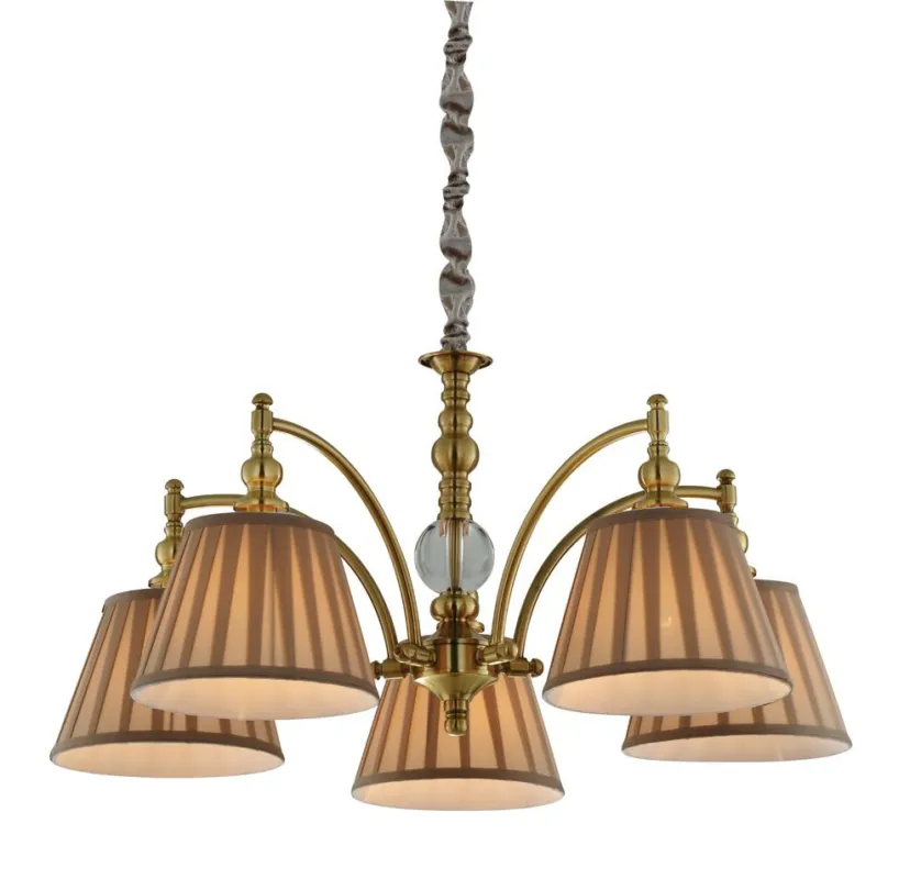 Oferta limitowana Żyrandol Austin klasyczny z abażurami 5-punktowy do salonu E14 Candellux