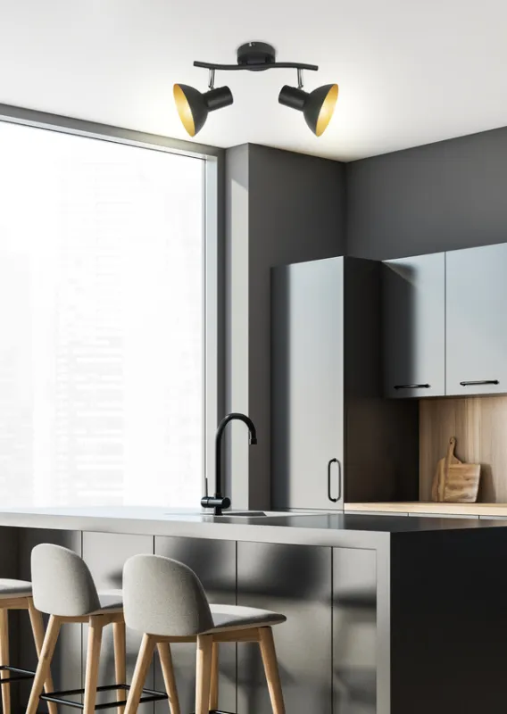Lampa sufitowa Diso listwa regulowana 2-punktowa do kuchni Taniej