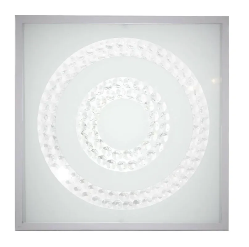 Plafon LED Lux kwadratowy szklany 29 cm 4000K biało-srebrny Oferta czasowa