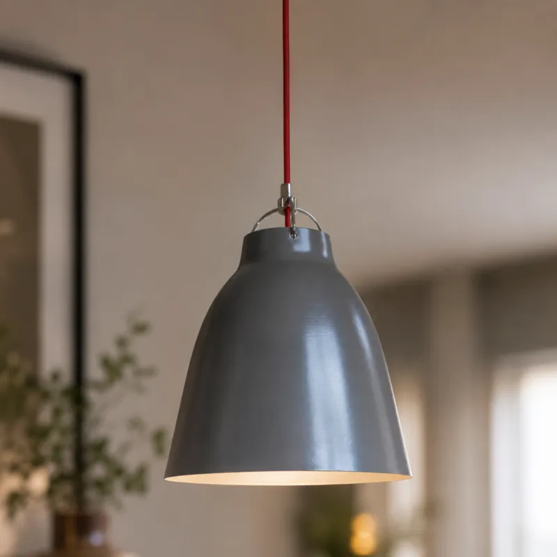 Tylko dziś Lampa wisząca Pensilvania szara metalowa z kloszem do kuchni nad stół E27