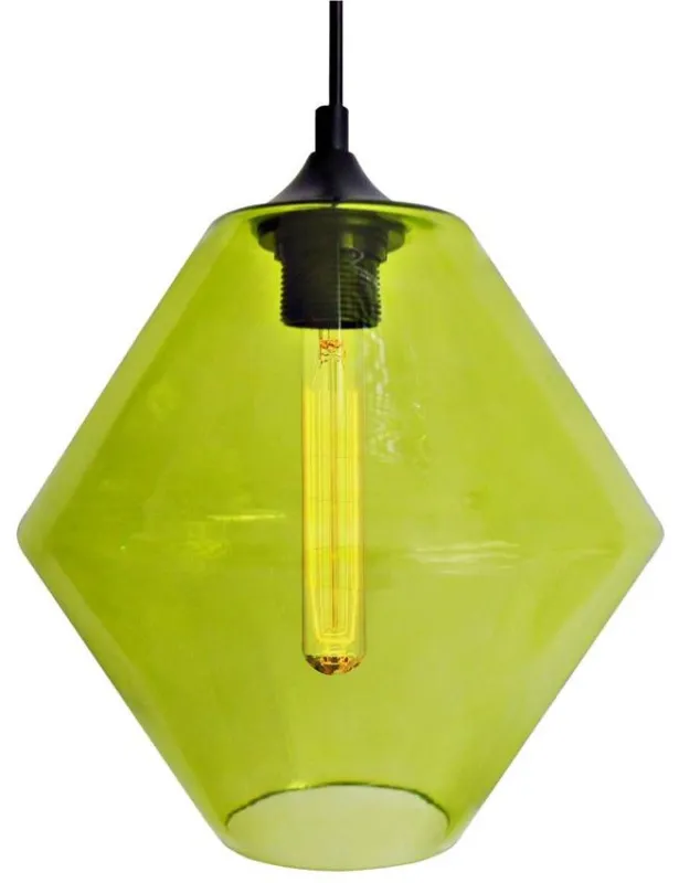 Nie przegap Lampa wisząca Bremen szklana z zielonym kloszem do salonu 1xE27 Candellux