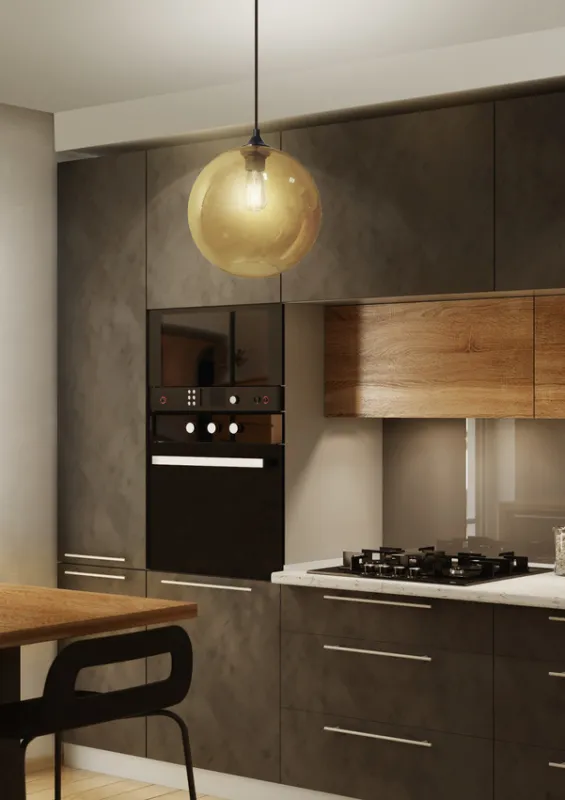 Lampa wisząca Edison szklana kula brązowa do salonu 1xE27 z żarówką Niska cena