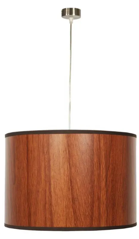 Bezpieczne zakupy Lampa wisząca z abażurem Timber brązowa nowoczesna do salonu E27