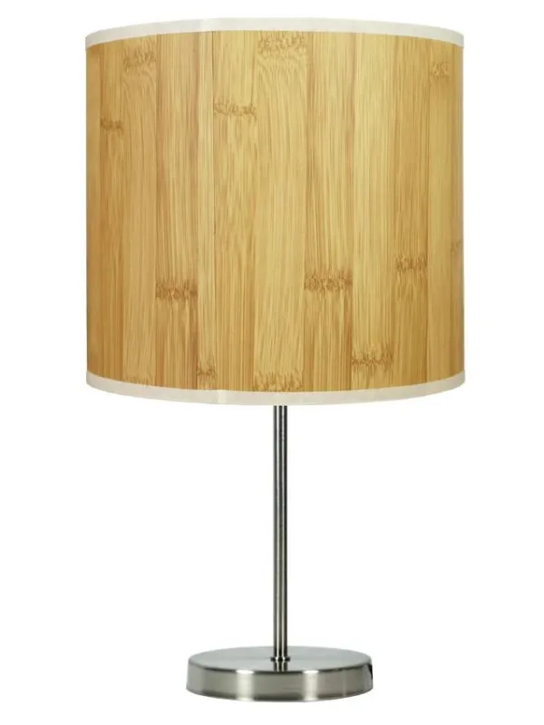 Lampka nocna Timber brązowa z abażurem 41 cm E27 Kup teraz
