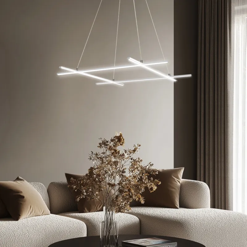 Lampa wisząca Led ANDROS 4-punktowa – geometryczny kształt - designerska lampa do salonu 4000K Szybka wysyłka