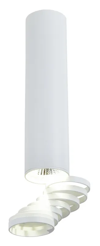 Lampa sufitowa tuba biała metalowa regulowana GU10 Tylko dziś
