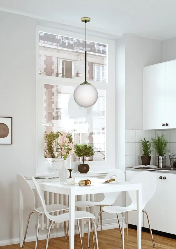 Kup online Lampa wisząca Glasgow kula 20 cm złota szklana do salonu 1xE27