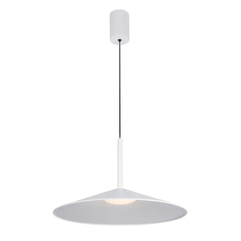 Lampa wisząca biała metalowa LED 47,5cm PND-01510-L-WH z serii Sardena - Lampy Italux Cena promocyjna