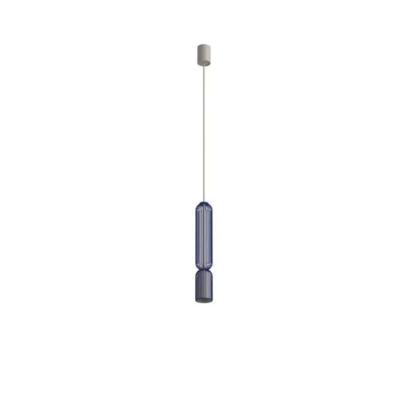 Wybór klientów Lampa wisząca SINGLES B granatowy / beżowy 12202 - Nowodvorski