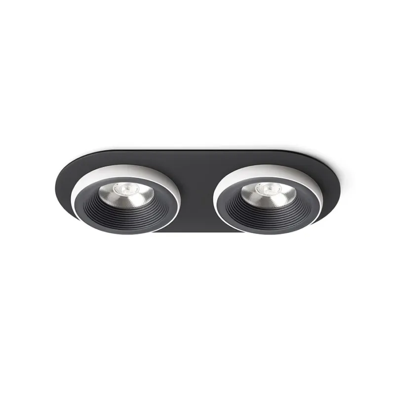Cena promocyjna Lampa wpuszczana LED czarno-biała prostokątna 115cm R14573 - Rendl
