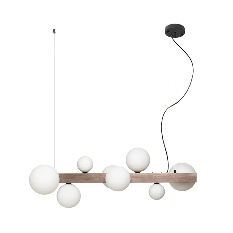 Lampa wisząca szklana 8-punktowa brązowa 99cm z serii RENDL R14554 - Rendl Premium