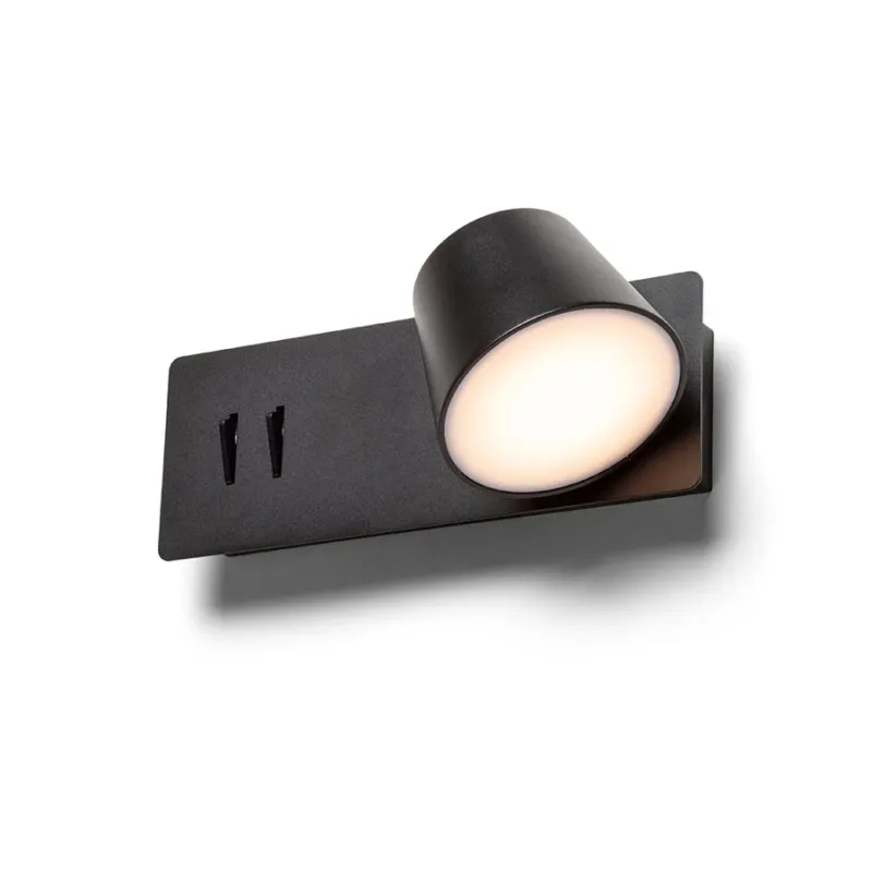 Oferta Kinkiet LED czarny z obrotowym reflektorem 22cm R14522 - Rendl