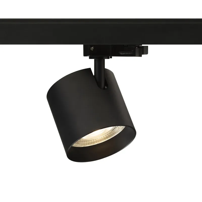 Darmowy zwrot Reflektor szynowy LED czarny cylindryczny 9cm 12W R14483 - Rendl