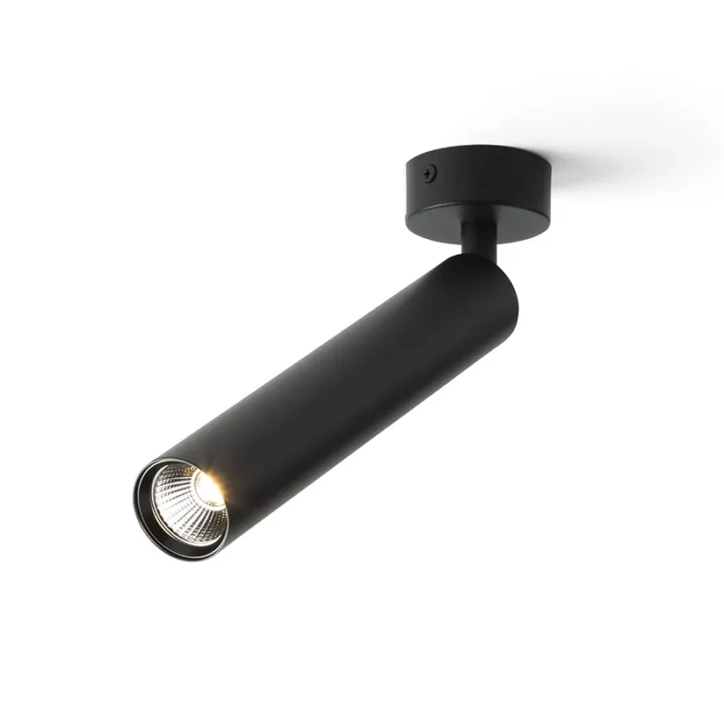 Wyprzedaż Lampa ścienna LED czarna tubowa 28cm 6W R14471 - Rendl