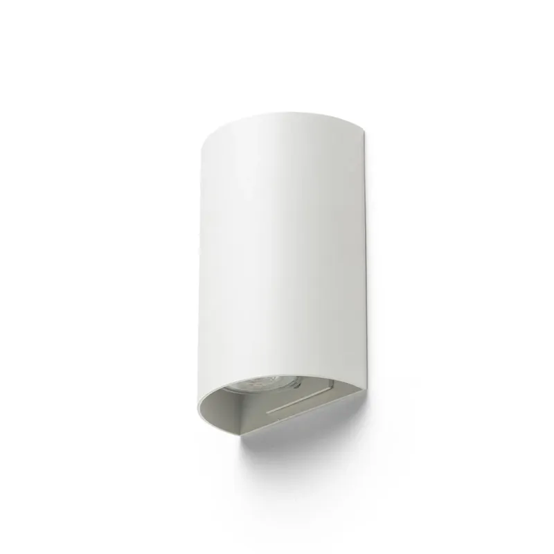 Kinkiet metalowy biały okrągły góra-dół 15,5cm R14413 - Rendl Nie przegap