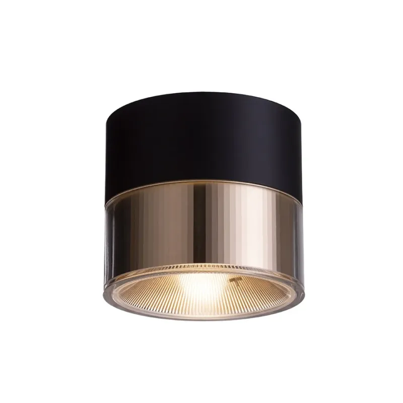 Zamów teraz Reflektor sufitowy LED czarno-złoty okrągły 10cm R14217 - Rendl