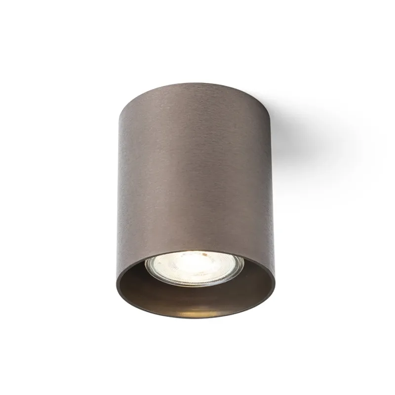 Lampa sufitowa cylindryczna brązowa szczotkowana 8cm GU10 R14215 - Rendl Ostatnia szansa