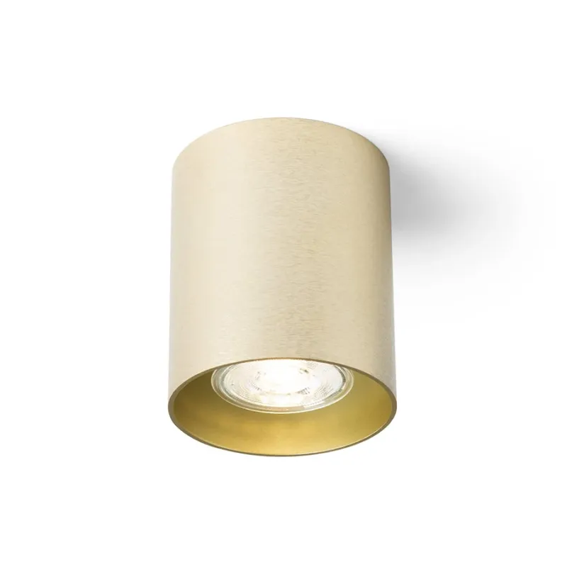 Bezpieczna płatność Lampa sufitowa cylindryczna mosiężna szczotkowana 8cm Rendl R14214 - Rendl
