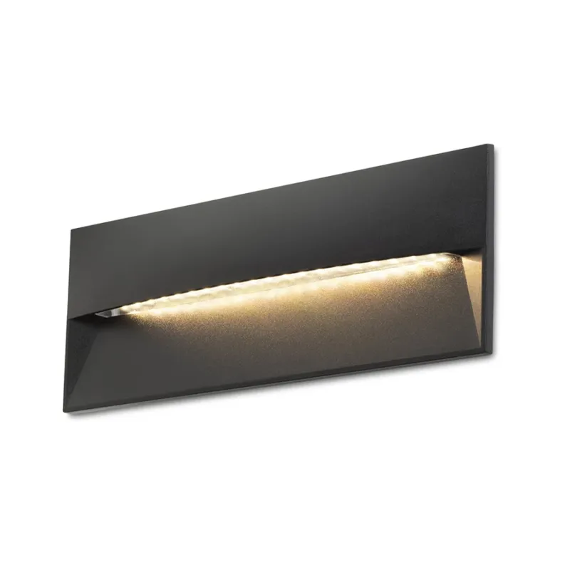Kinkiet wpuszczany LED czarny prostokątny IP65 27cm R14207 - Rendl Do wyczerpania zapasów