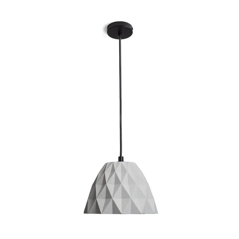 Darmowy zwrot Lampa wisząca betonowa okrągła 20cm 187 R14183 - Rendl
