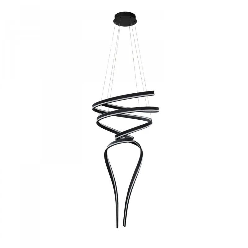 Azzardo Lampa wisząca aluminiowa czarna 2-punktowa AZ6780 z serii RIBANA Okazja